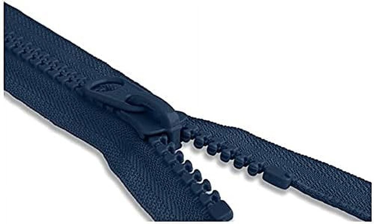#10 Navy Separating Molded Vislon Sleeping Bag & Tent YKK Zipper - Color: Navy #560 - Choose Your Length - Made in The United States (1 Zipper Per Pack) (72" Inches)